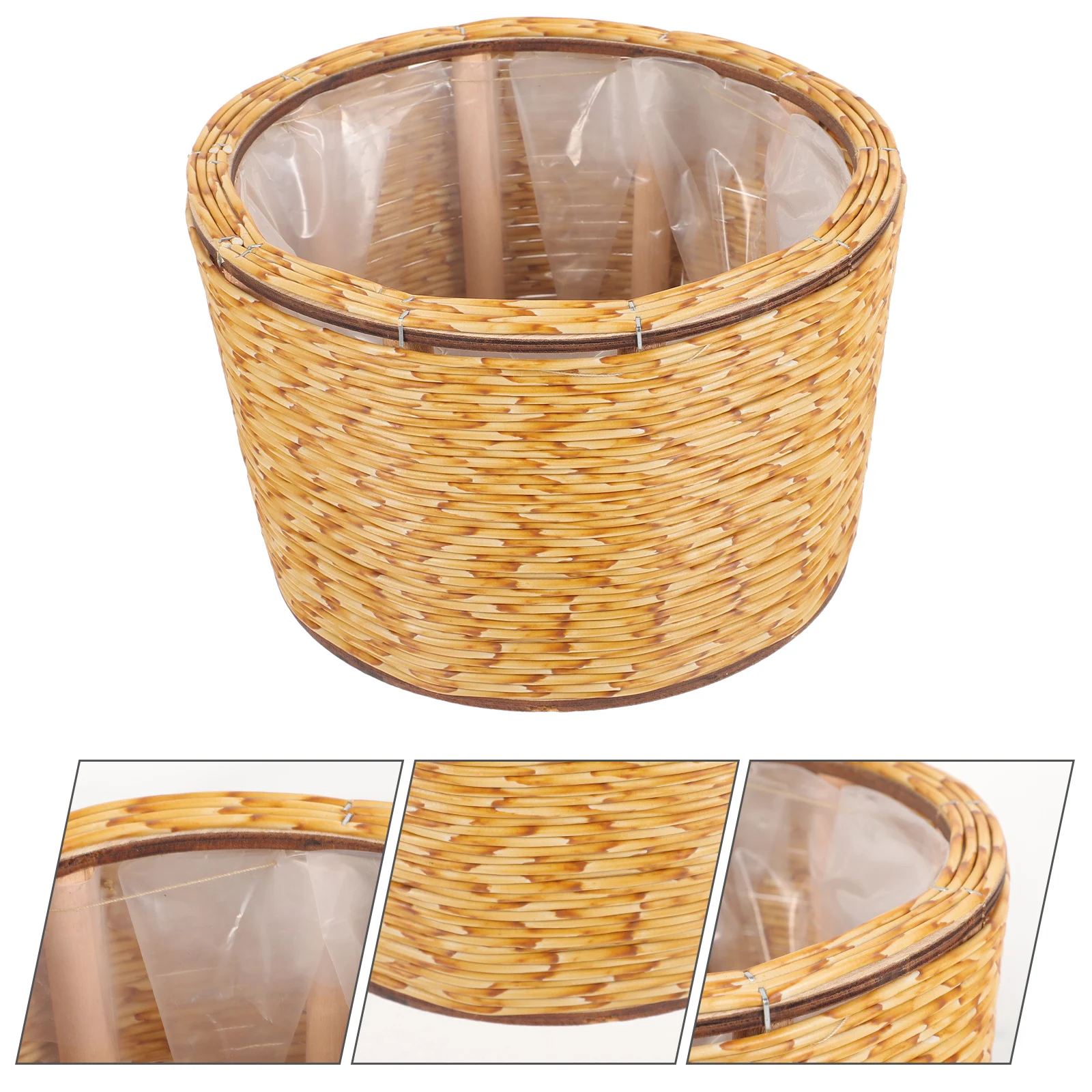 

Woven Flower Basket Baskets Decorative Planter Wicker Storage Pot Fall The Ground