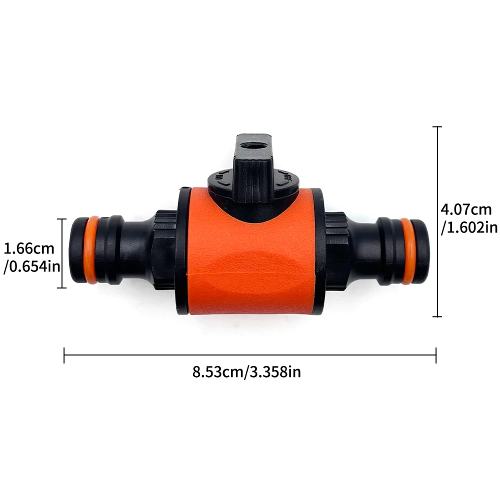 2PC Shut Off Valve Fitting Connector Garden Hose Pipe Tap Pipe Coupler Stop Water Connection Repair Joint Irrigation System Adap