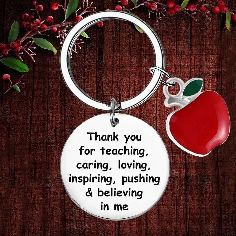 Charm Teacher Appreciation Gifts Keychain Teacher Retirement Gifts Key chain Keyring Holder Teacher Birthday Christmas Gifts