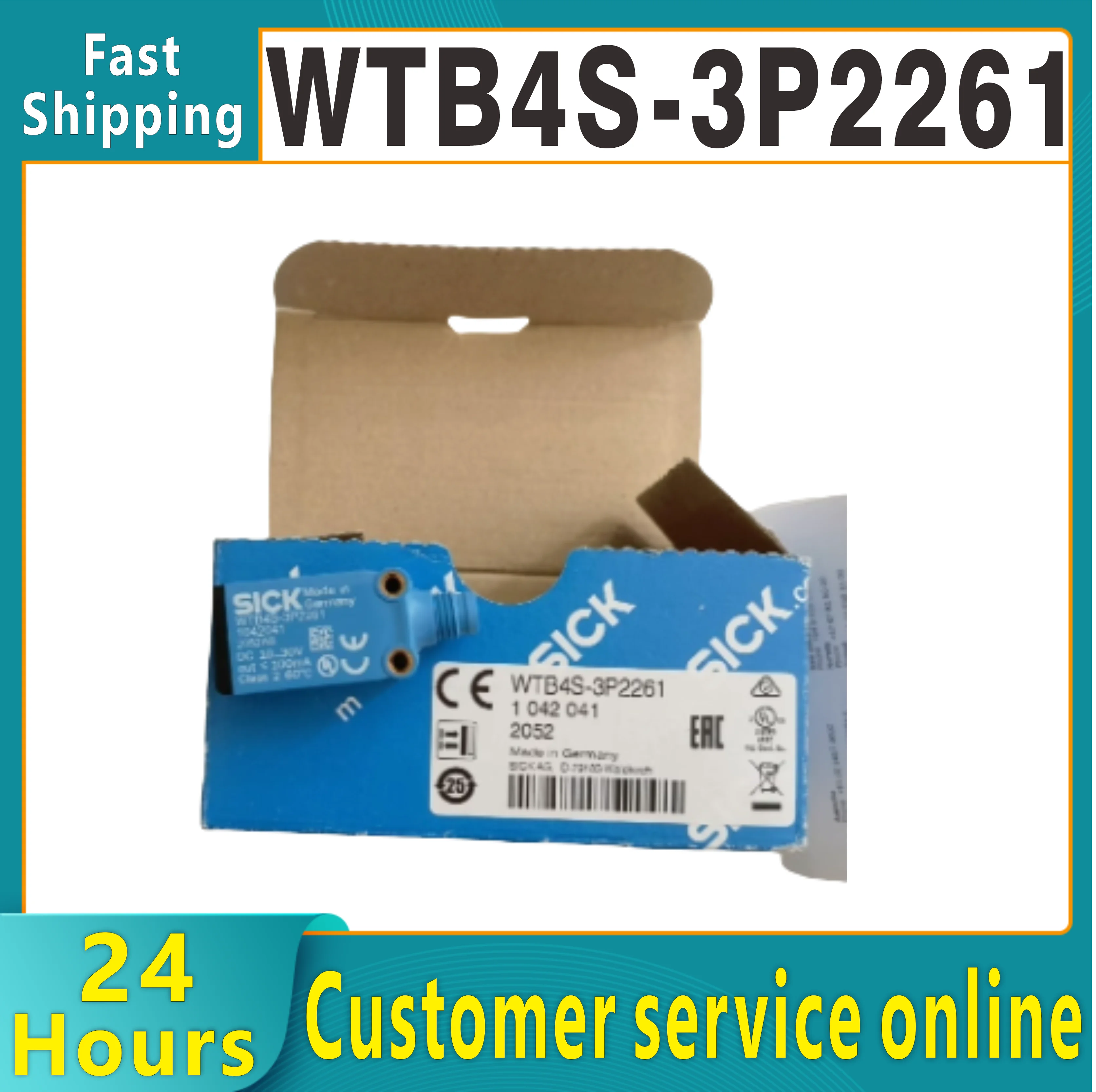 Brand new original stock 1042041 photoelectric switch sensor WTB4S-3P2261 diffuse reflection background suppression