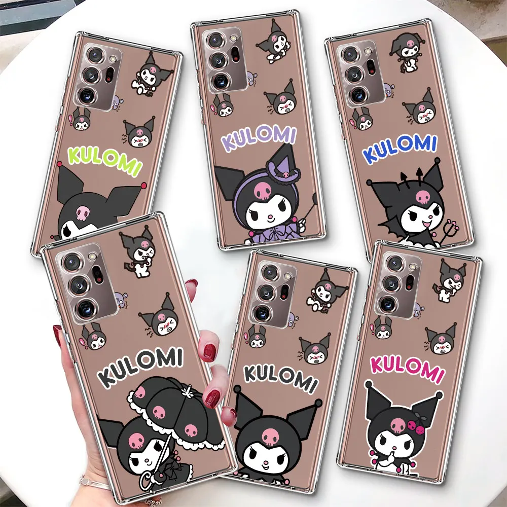 

Милый чехол Kuromi для Samsung Galaxy Note 10 Plus 20, прозрачный противоударный чехол из ультра ТПУ для телефона M33 M02 M11 M12 M22 F12
