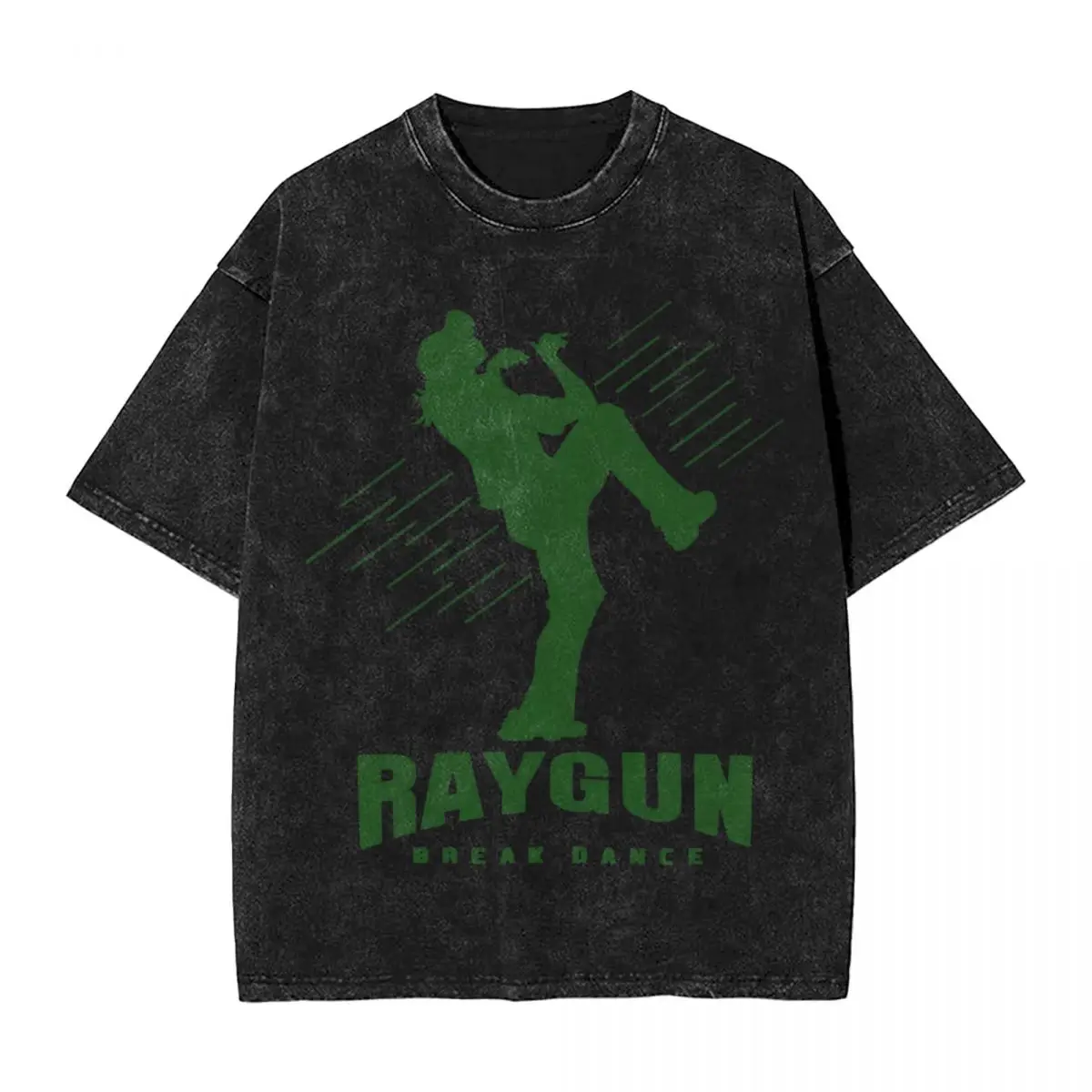 Men Women T-Shirt Raygun Break Dance Green Washed T-Shirts Harajuku Australia Team Summer Tee Shirt Aesthetic Print Casual Tops