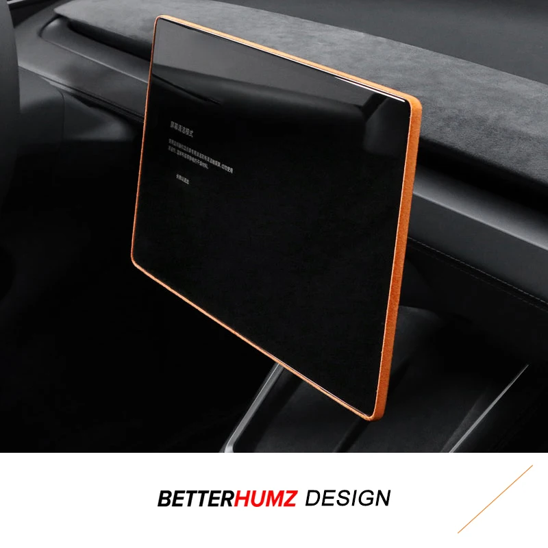 Für Tesla 2019-Modell Y Juniper 2025 Modell 3 Highland Hergestellt aus Alcantara Auto Innen Bildschirm Anti-kollision Trim streifen Aufkleber