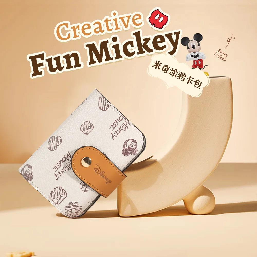 

Genuine Disney Purses And Handbags Original Case Mickey Doodle Card Bag Ladies Student Portable Bag 49