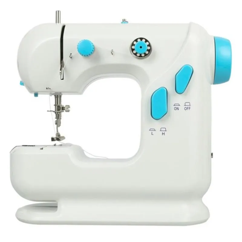 

Mini Sewing Machine Built-in Light Mending Machine Dual Speed Double Thread Stitching Electric Pedal Sewing EU Plug Small Gadget