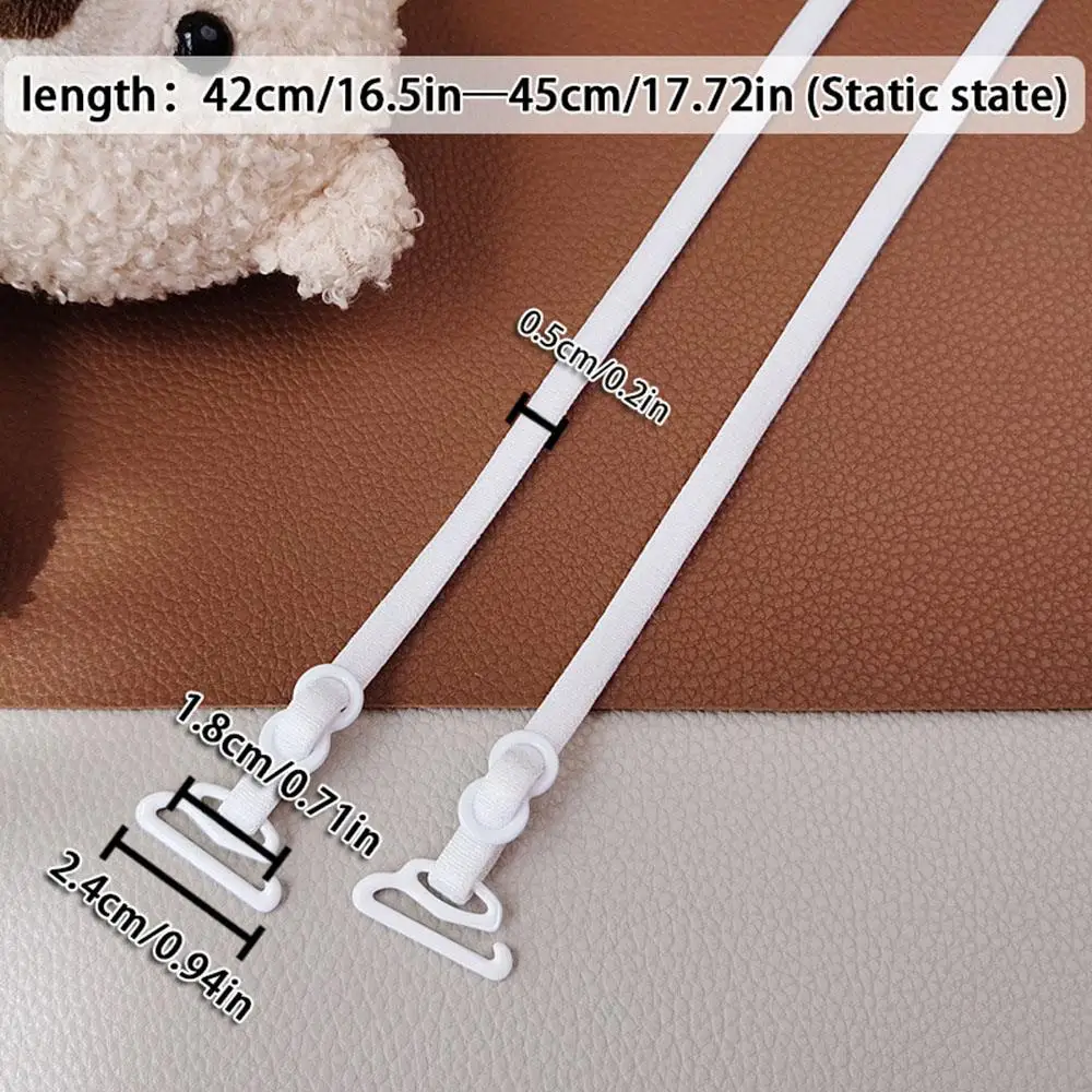 حزام كتف غير قابل للانزلاق، حزام حمالة صدر مرن قابل للتعديل، أشرطة حمالات صدر رفيعة غير مرئية، حزام حمالة صدر قابل للاستبدال، إكسسوارات الملابس الداخلية