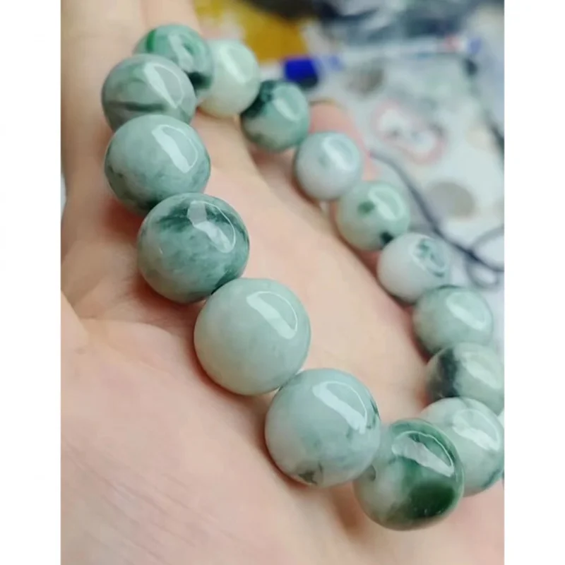 Myanmar Natural a Jade Wholesale round Beads Card 13 Bracelet Carrying Strap