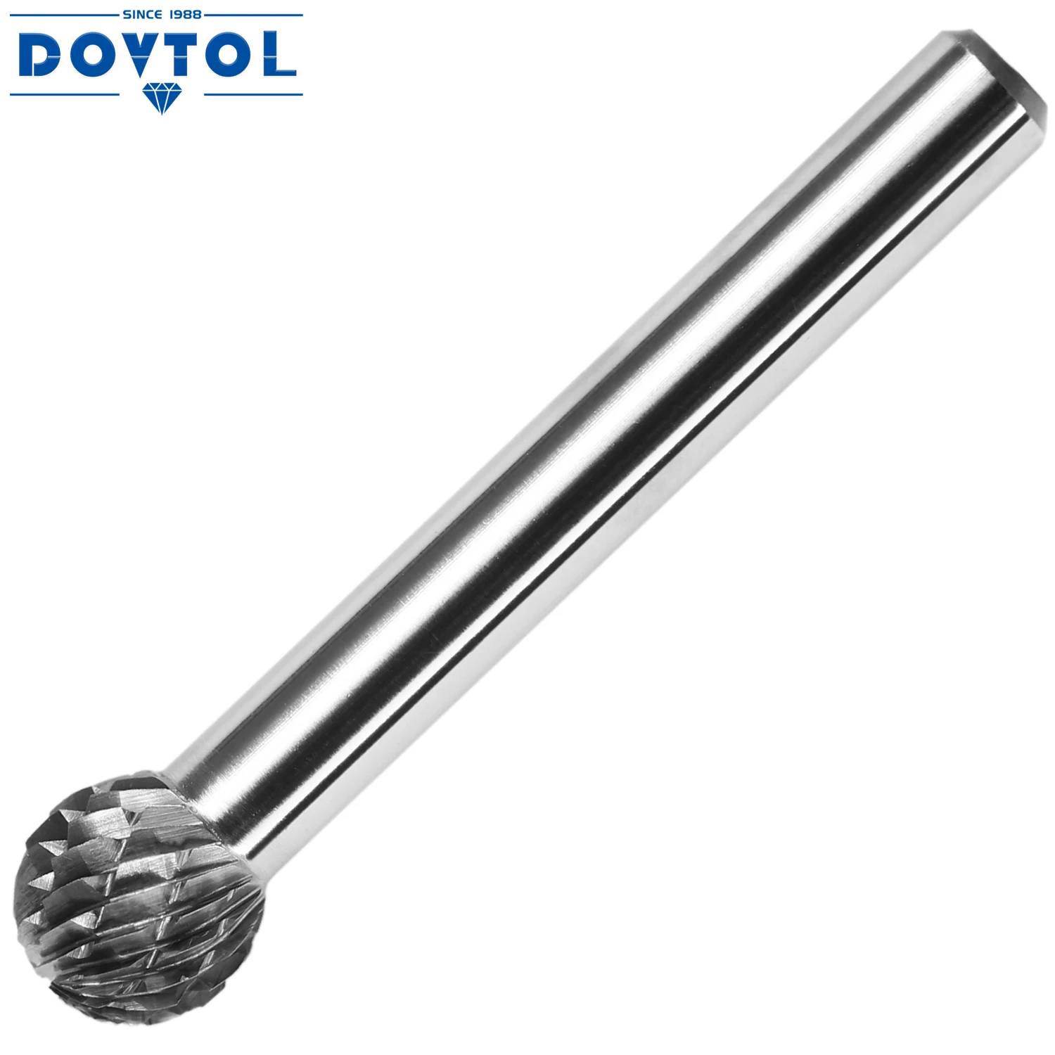 SD-3 Tungsten Carbide, duri berputar bentuk bola, potongan ganda untuk mata bor gerinda 1/4 inci Diameter batang dan 3/8 inci