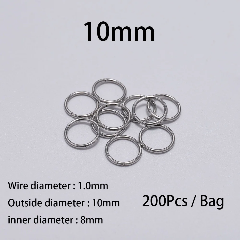 200Pcs Metal Split Ring Open Loops for DIY Jewelry Making