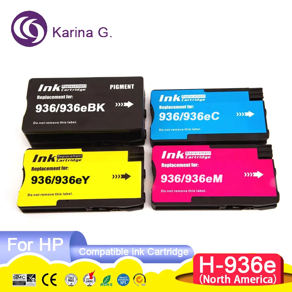 

For hp936e 936 Premium Color Compatible Inkjet Ink Cartridge for HP 936 OfficeJet 9110b 9120b 9130b 9720 9730 9122 9720e Printer