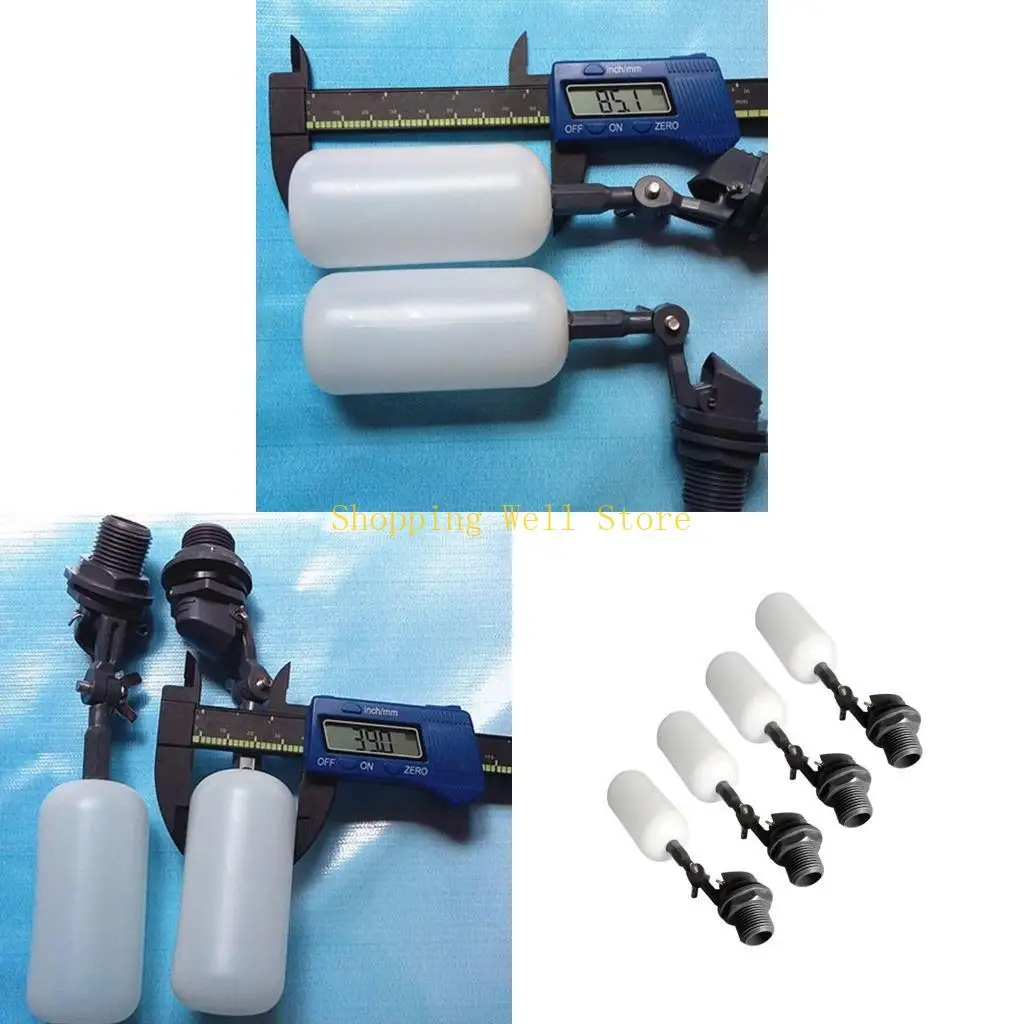 KX4B 4Pcs Inch Mini Stable Float Ball for Valve with Adjustable Arm Automatic Fill Feed Humidifier for Tank Water Tools for