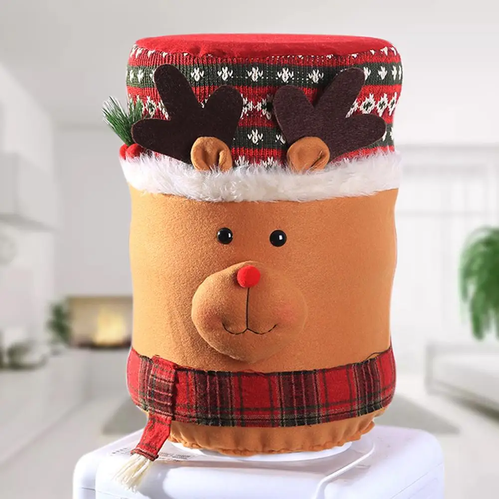 Christmas 5 Gallon Water Dispenser Bottle Cover Santa/Elk/Snowman Home Kitchen Decor Water Dispenser Bucket Cover Christmas Deco