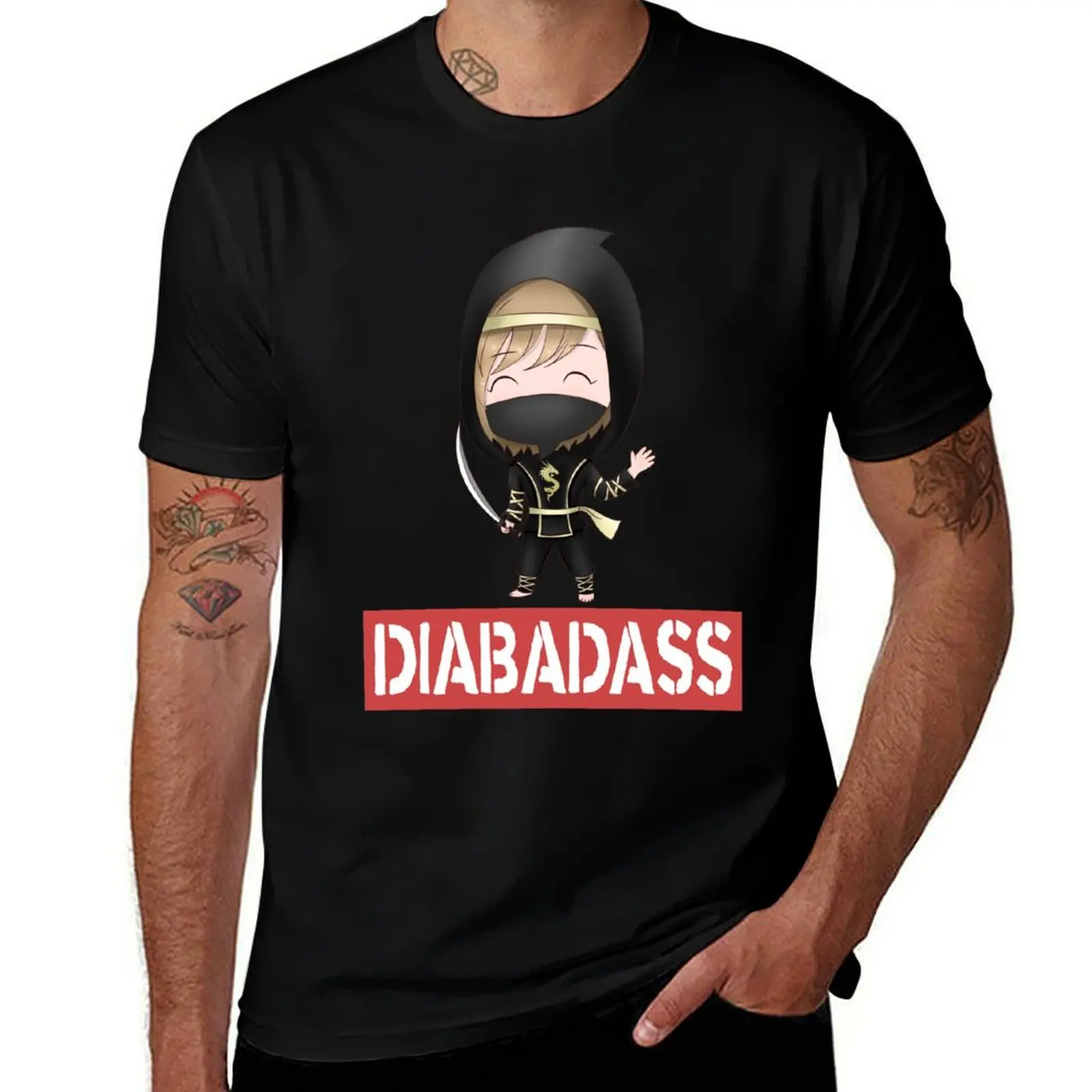 

t for shirt casual graphic shirts type type men man diabetic ninja t1d T-Shirt Diabadass 1 diabetes 1 - man t
