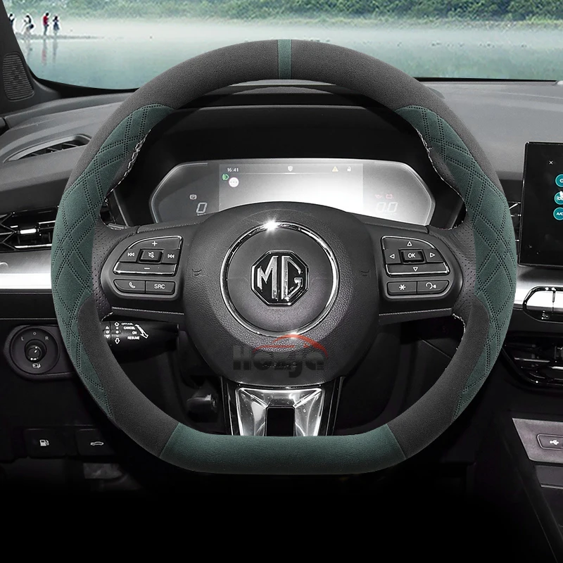 

Luxurious D Type Suede Leather Car Steering Wheel Cover for MG HS VS HEV ZS ES5 S5 EP S9 Stylish Protection Auto Interior Decor