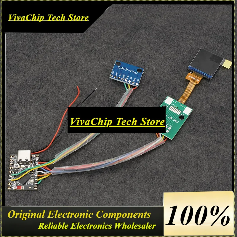 VIVaS1PCS 0.85-Inch Screen RC Dashboard Model FPV Fixed-Wing Aircraft Attitude Indicator Flight Instrument Display Simulator Coc