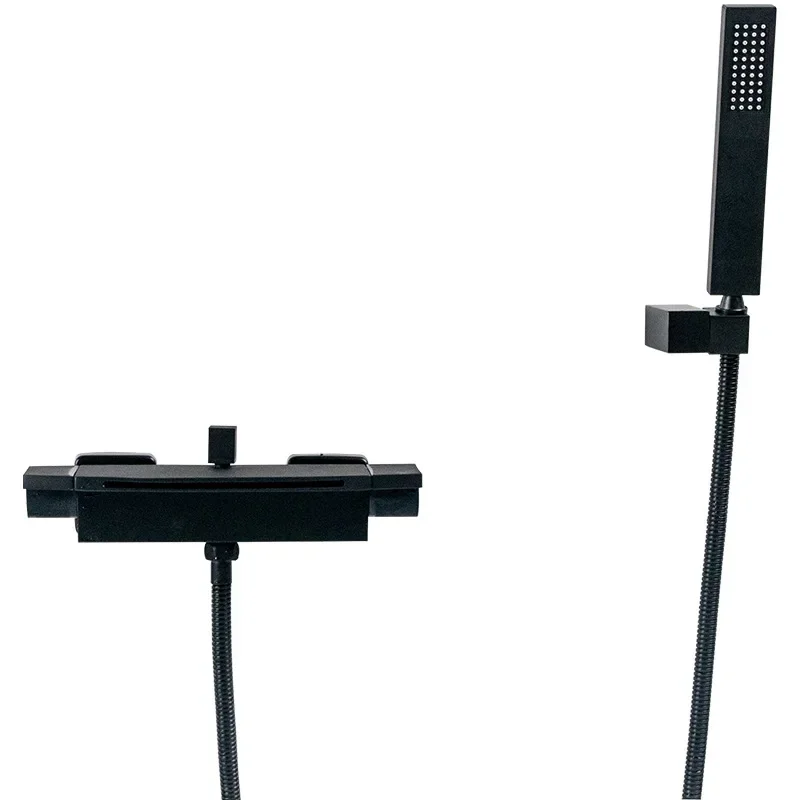 

Bathtub shower set, waterfall outlet wall-mounted, shower widened, storage countertop shower