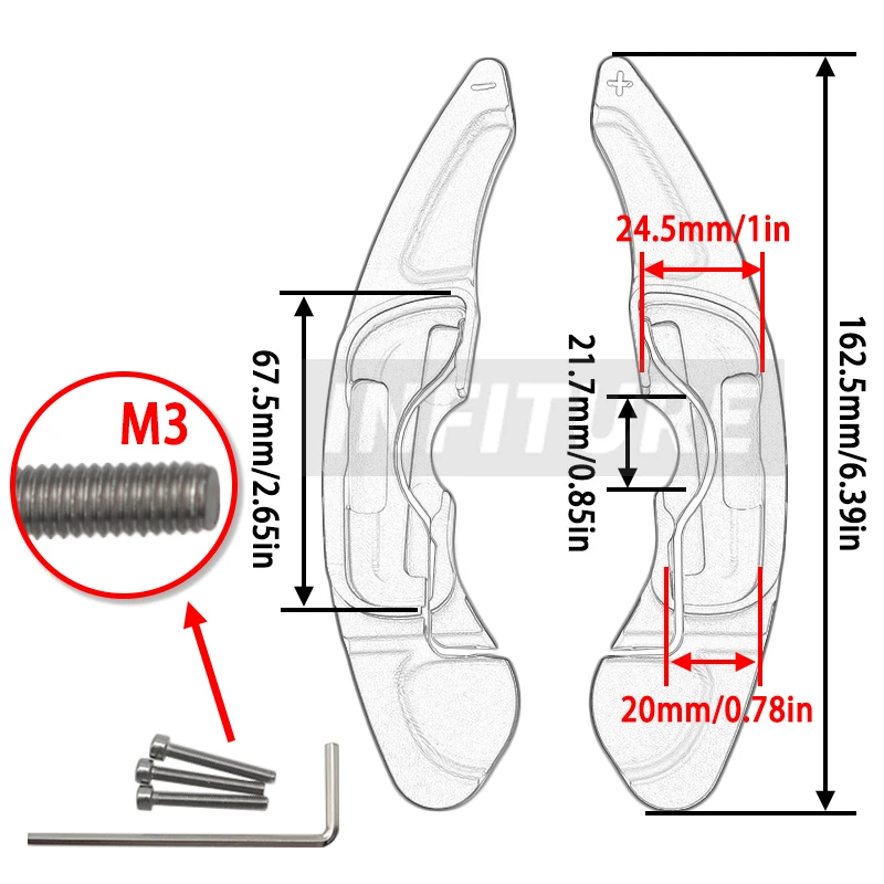 

Steering Wheel Paddle Shift Extension for Mazda Axela Atenza MX-5 CX-4 2014-2019 Aluminum Alloy Accessories