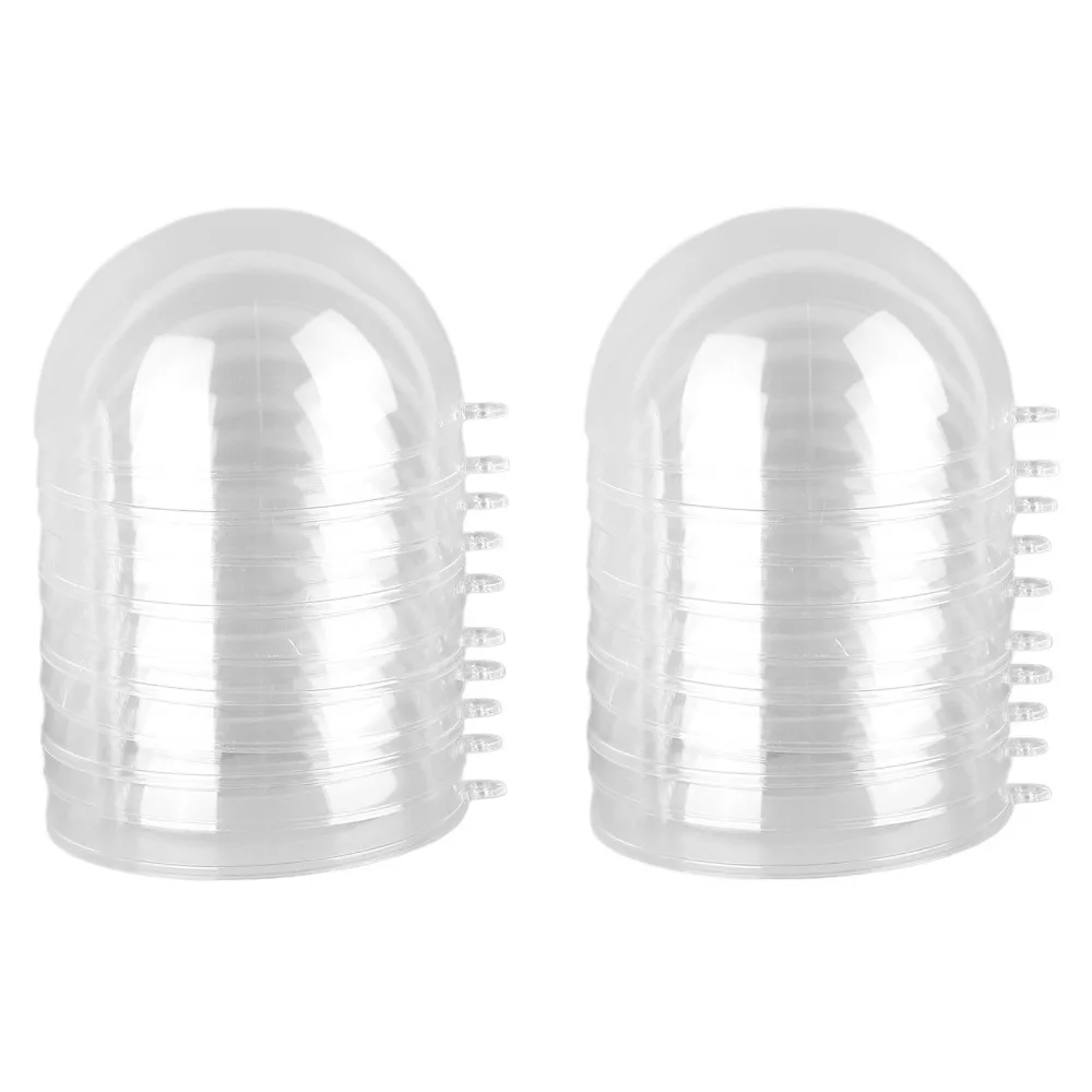 10pcs 3.94in Clear Fillable Ball Hanging Hole Transparent Transparent Hanging Ornament Ball PS Plastic Assembly Decor Ball