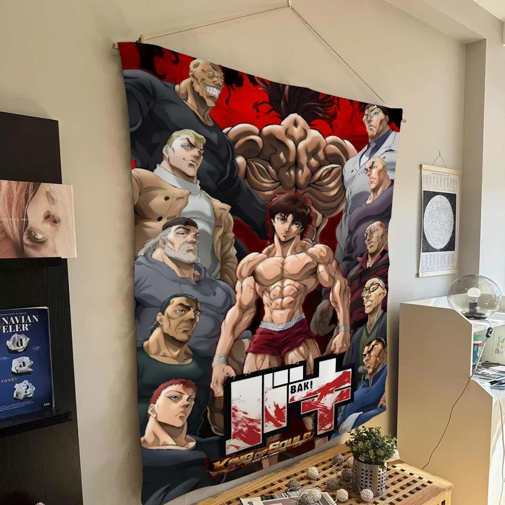 

Japanese Anime Baki Hanma DIY Wall Tapestry Hanging Tarot Hippie Wall Rugs Dorm Home Decor