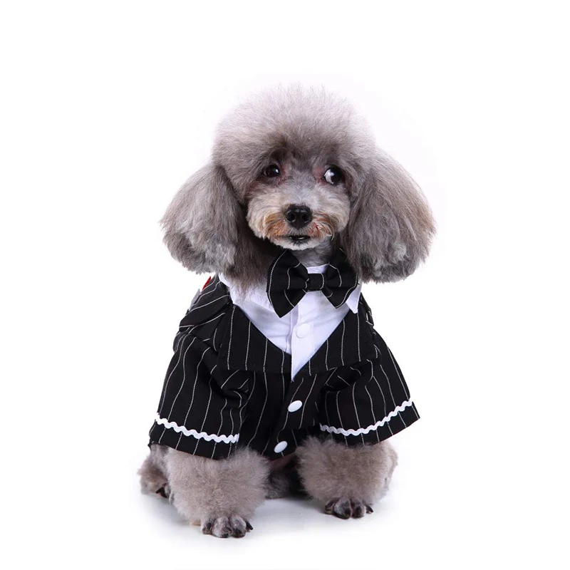 Pet Dog Clothes Cat Clothes Tuxedo Suit Gentleman Cosplay Wedding Celebration Anniversary Party Uniform Pets Accessories