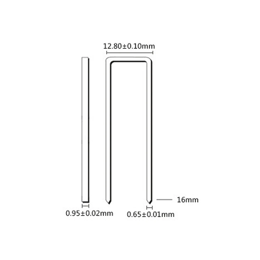 10000 piezas de carpintería, 8016 grapas para pistola de grapas de aire 8016, 21GA de ancho, 12,8mm de longitud, 16mm