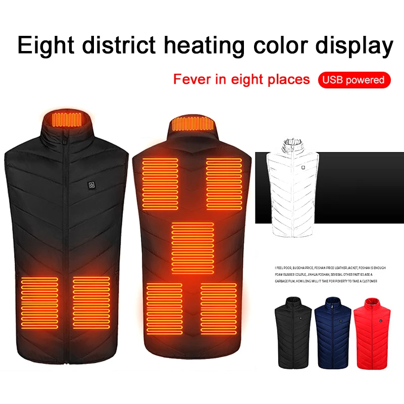 Women Durable Efficient Heating Innovative Technology Comfortable And Stylish Versatile 8-zone Heating Vest Men Functional