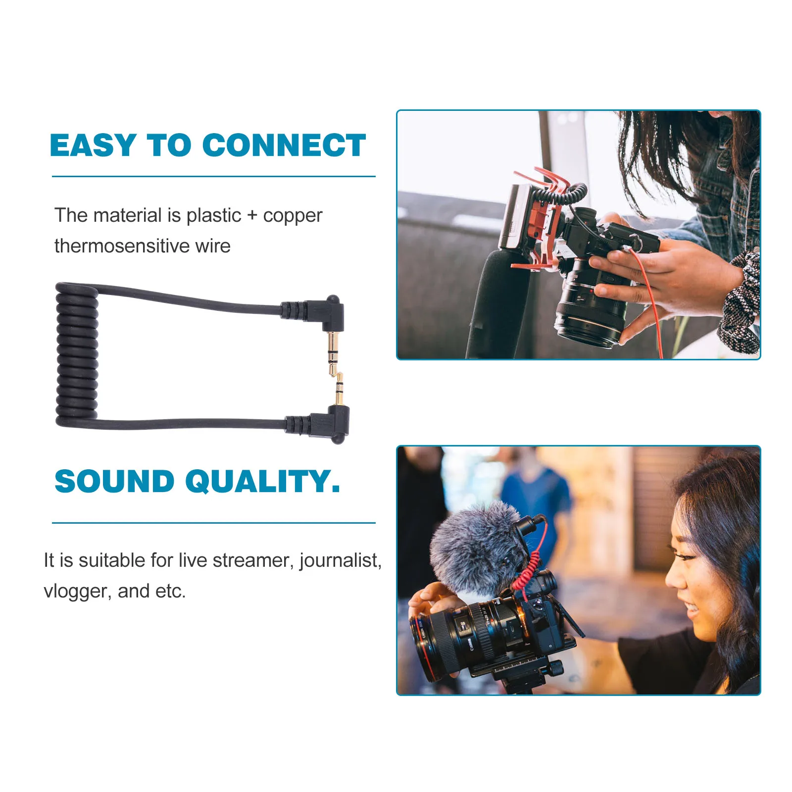 

Microphone Cable 2.5Mm To 3.5Mm Trs To Trrs Male Adapter For Videomicro Recording Stereo Cable Phone Camera Tablet