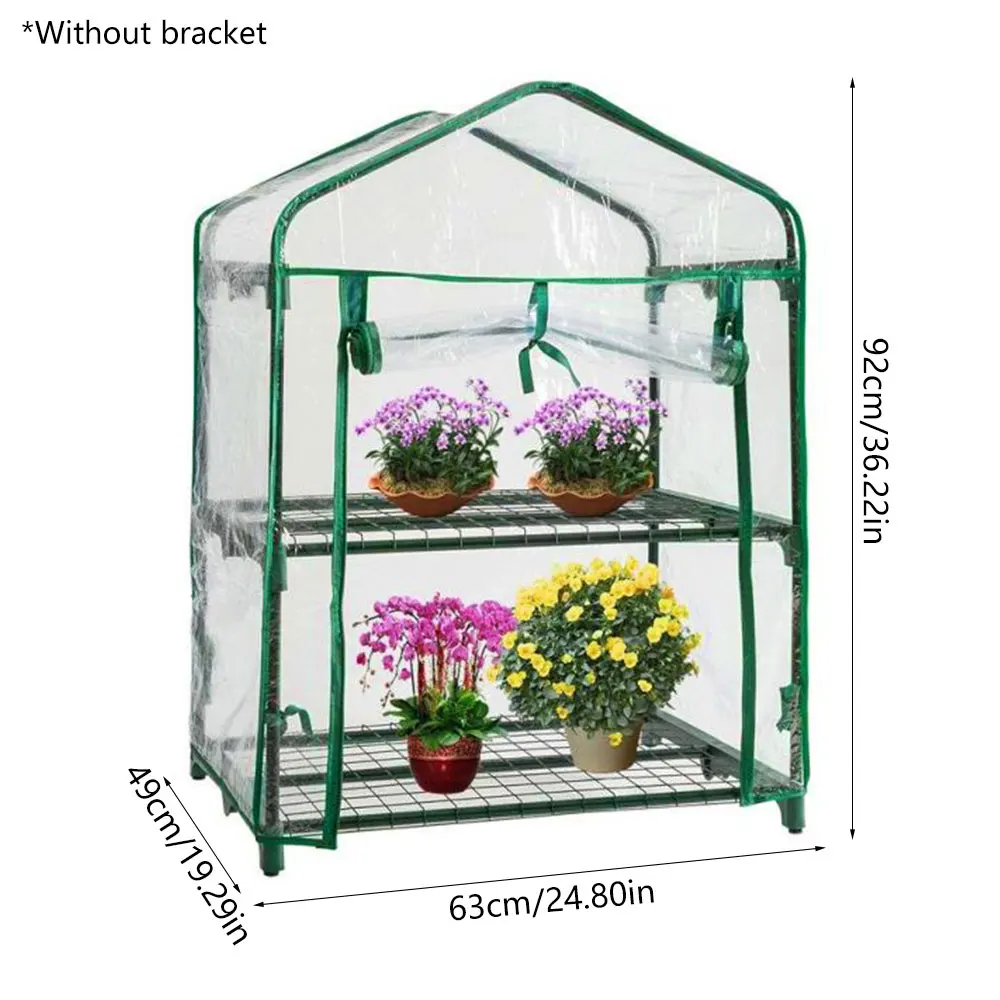 Garden Greenhouse Cover Planting Tent Transparent Weatherproof and Frostproof Plant Room Gardening Mesh Cover Without Iron Frame