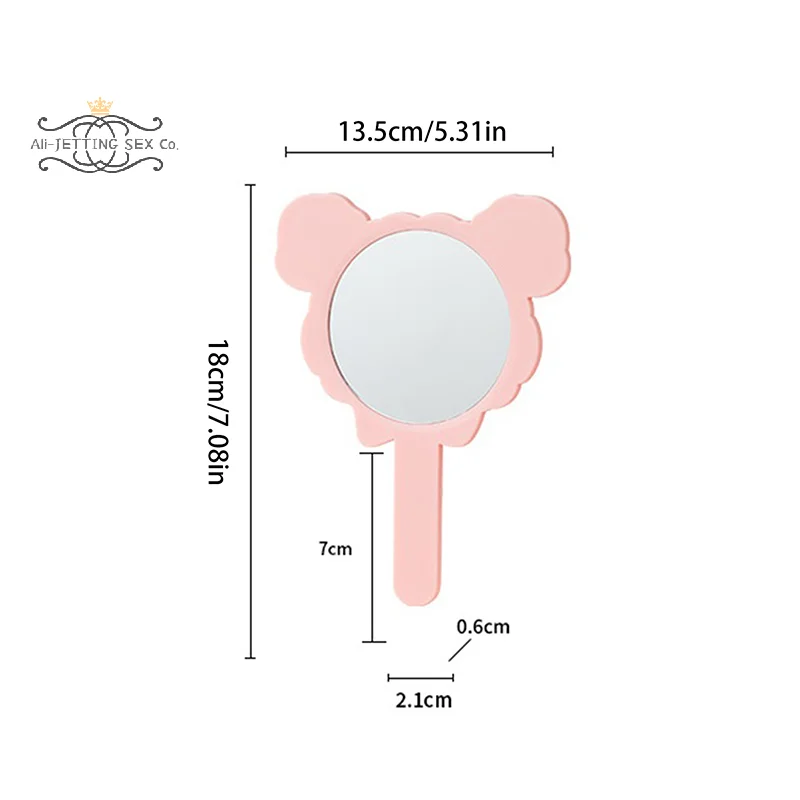 1 ชิ้น Eyelash Extension มือถือแต่งหน้ากระจกสแควร์แต่งหน้า Vanity กระจก Handle Hand Mirror SPA Salon กระจกขนาดกะทัดรัด