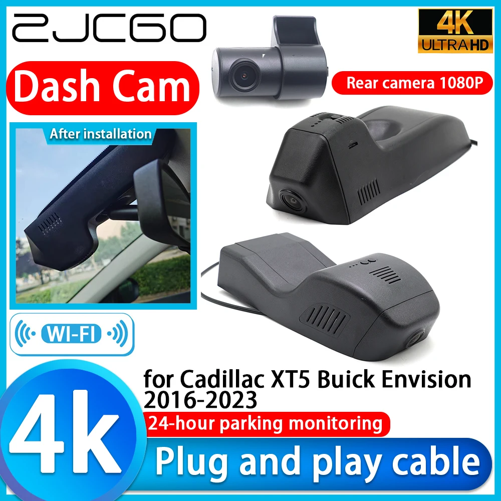 

ZJCGO for Cadillac XT5 Buick Envision 2016-2023 4K DVR Dash Cam Car Camera 2160P Sony Lens 24H Monitor Parking Video Recocording