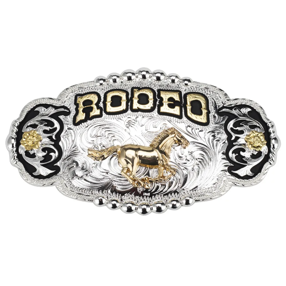 Golden Equestrian Belt Buckle Noble Clothing Accessories Rodeo