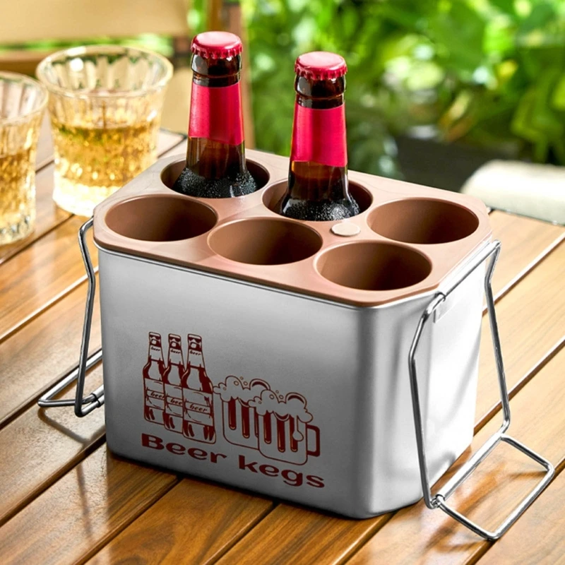 

Innovative Beer Cooling Device Portable Beverage Drink Coolers Practical Refreshing Beer Holder for Outdoor Activity