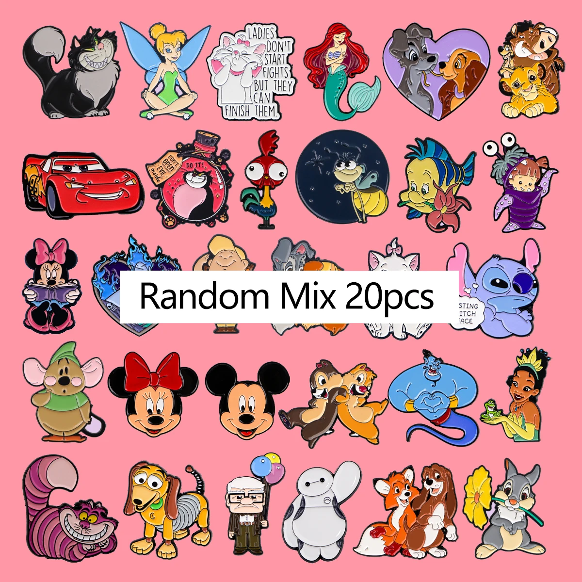 

20pcs/set Anime Movie Figures Enamel Pins Set Cute Brooch Lapel Pin Badge on Backpack Clothing Accessories Fashion Jewelry Gifts