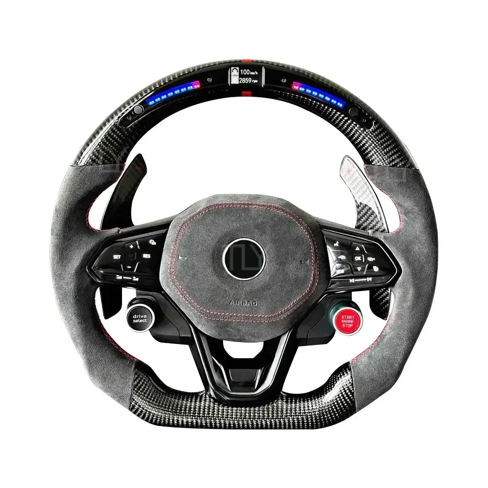 Car Steering Wheel For Volkswagen VW Golf 8 Golf8 Mk7 Mk8 Gti 7r Steering Wheels For Volant Lenkrad Carbon Fiber Steering Wheel