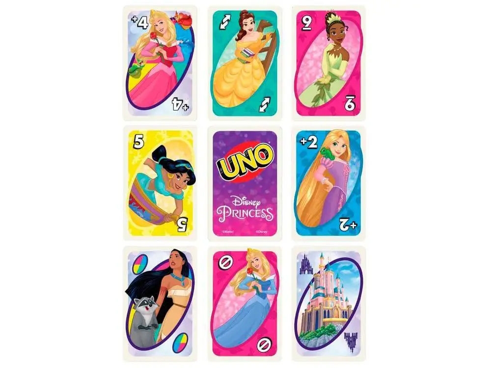 Game Uno Disney Princess Mattel 112 Cards