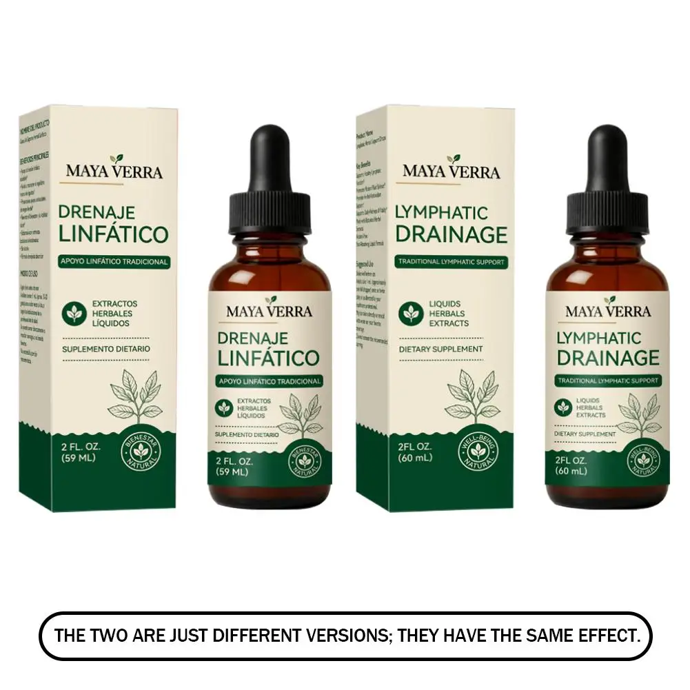 MAYA VERRA Lymphatic Drainage Support Drops,59ml Premium Multi Plant Blend Mixed Supplement Ampoule Drops for Improve Swelling