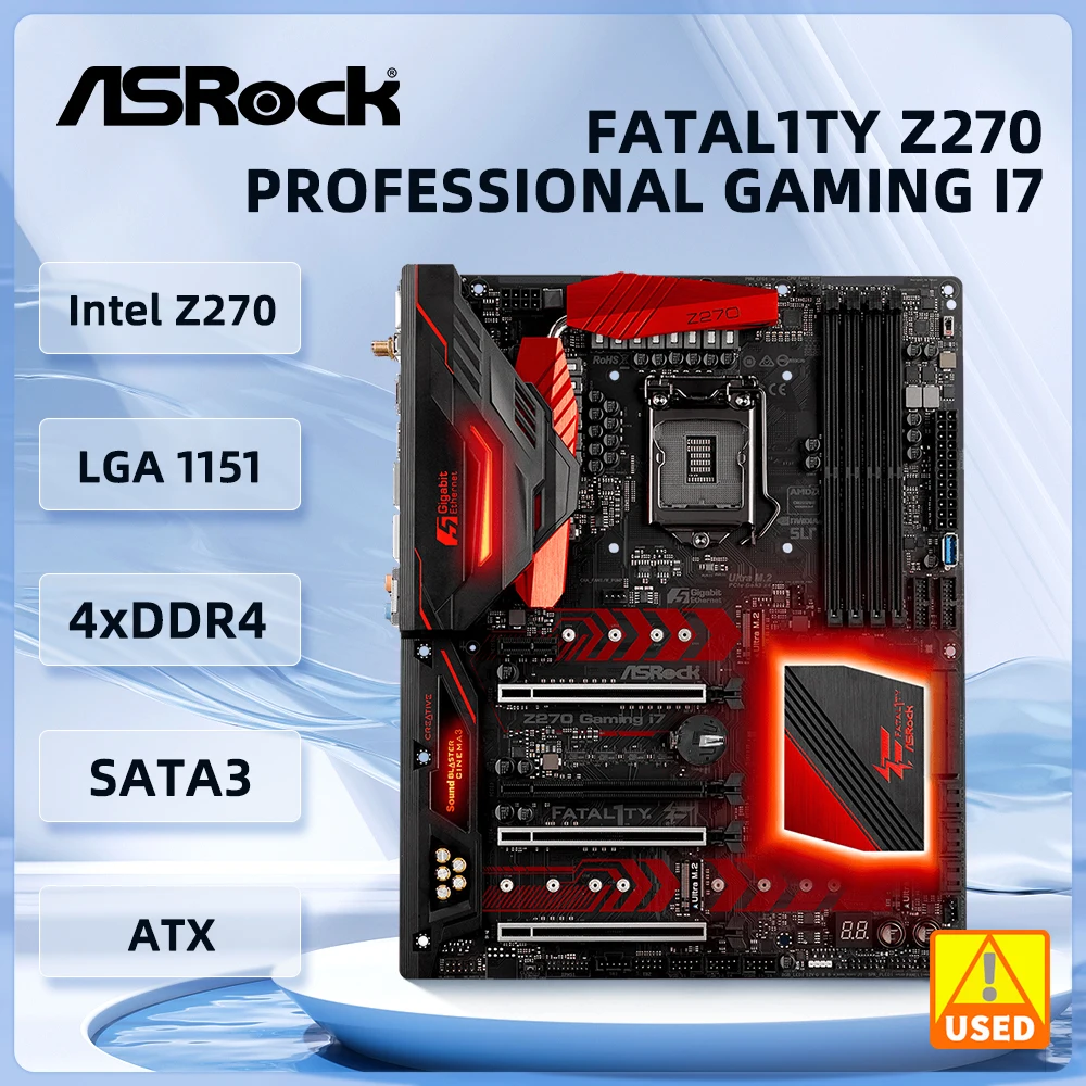 ASRock Fatal1ty Z270 Professional Gaming i7 Motherboard Intel Z270 1151 DDR4 64GB support Core i5 7700 7600 6500 6300 G4560 7400