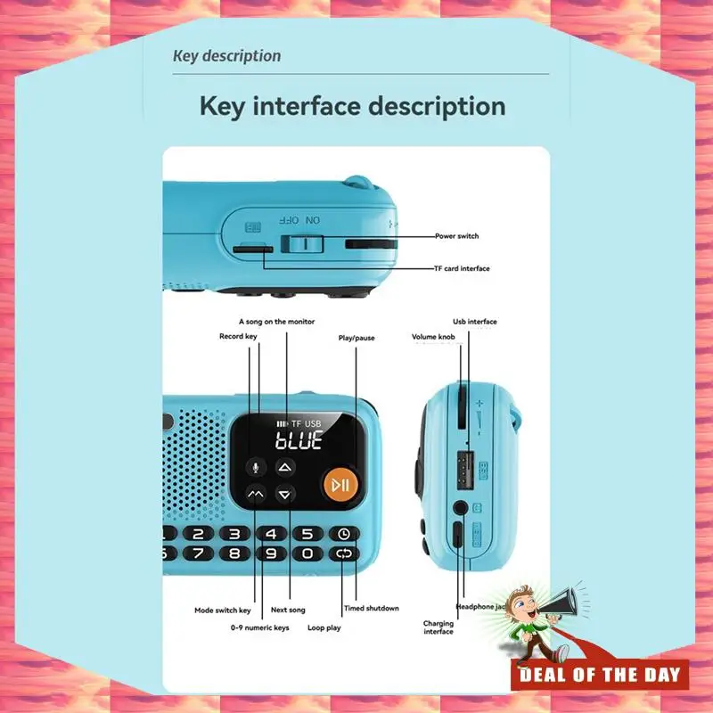 24-Hour Delivery Portable FM Radio Wireless Bluetooth Speaker Recorder With LED Screen Support TF Card U Disk For Home Outdoor