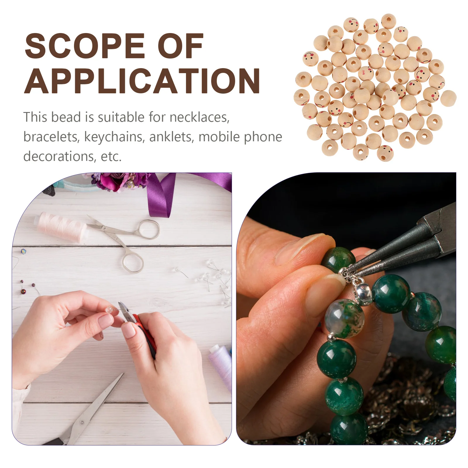 100개 어린이용 비즈, 쥬얼리 제작 공예 DIY 팔찌 목걸이 액세서리용 루즈 스페이서 비즈