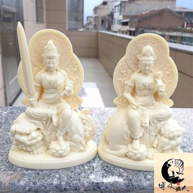 Ivory Fruit Manjusri Puhyan Bodhisattva Buddha Ornaments Home Living Room Eerating Baoping Auto Craft Ornaments Decoration