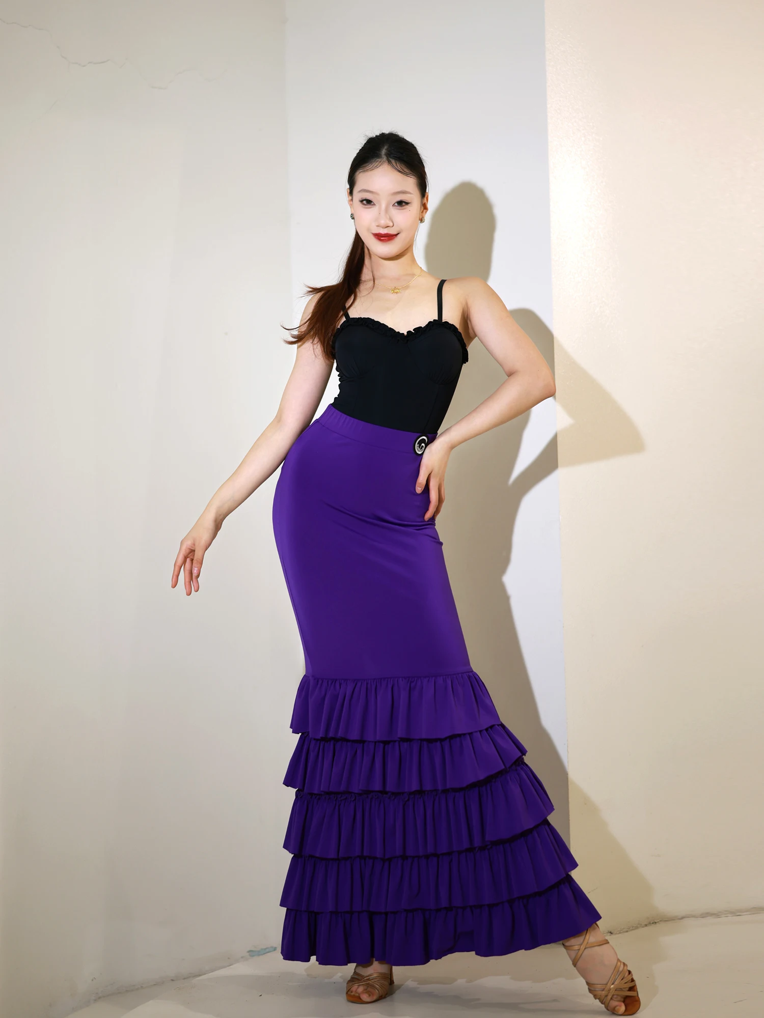 gloria-dance-women's-long-skirt-latin-dance-performance-dr-ba-split-flamenco-multi-layered-lace-hemline-fiesta-costume