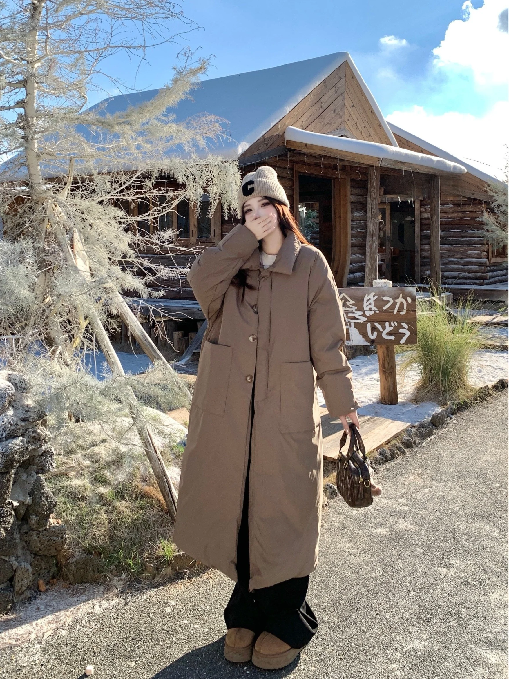 

plus Size Women's Fashionable Thick Warm Cotton Jacket Coat Winter New Loose Slimming Mid-Length Knee-Over Cotton Clothes