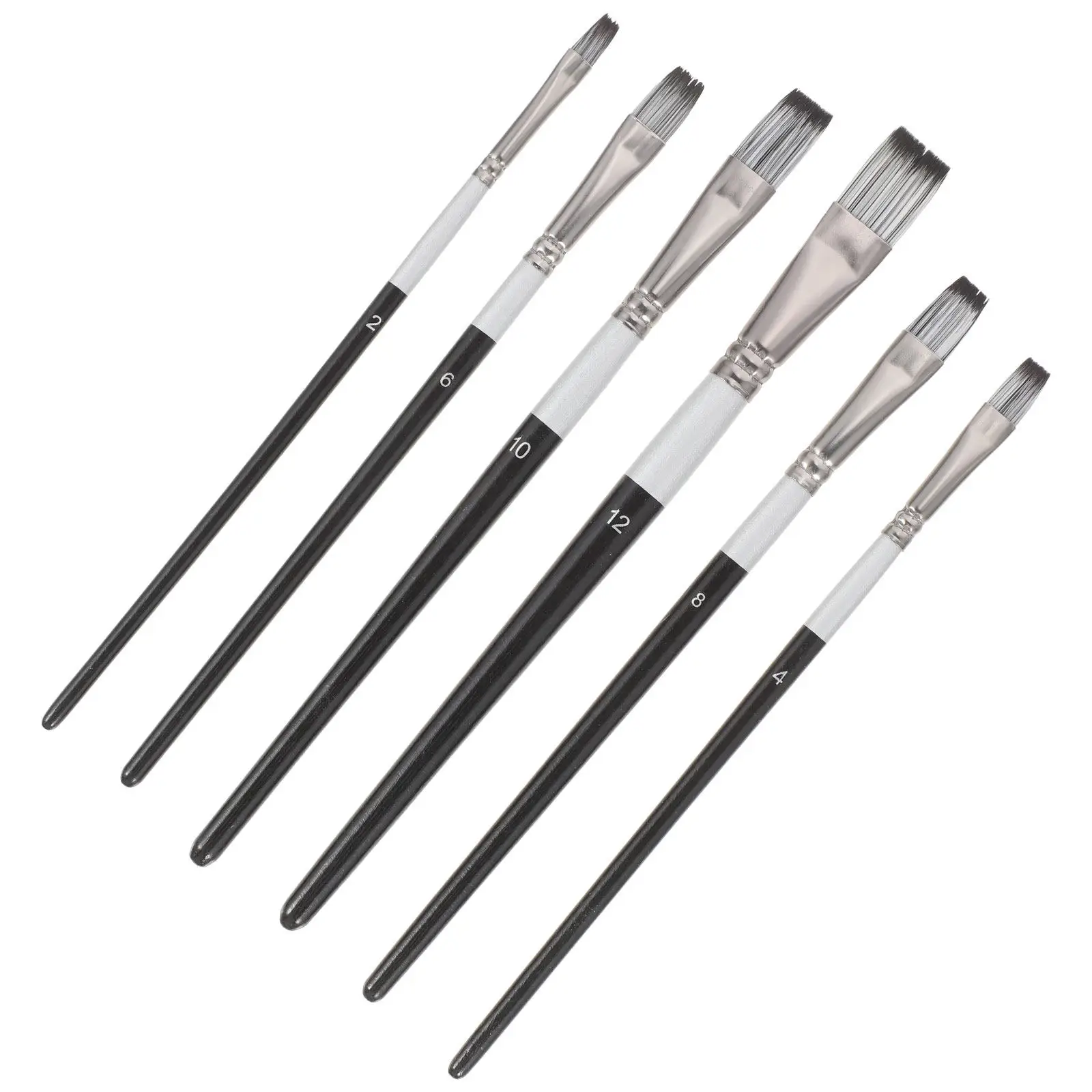 6Pcs Painting Brushes Oil Acrylic Watercolor Paintbrush Set Artist Paint Tools Professional Drawing Brushes for Art Students