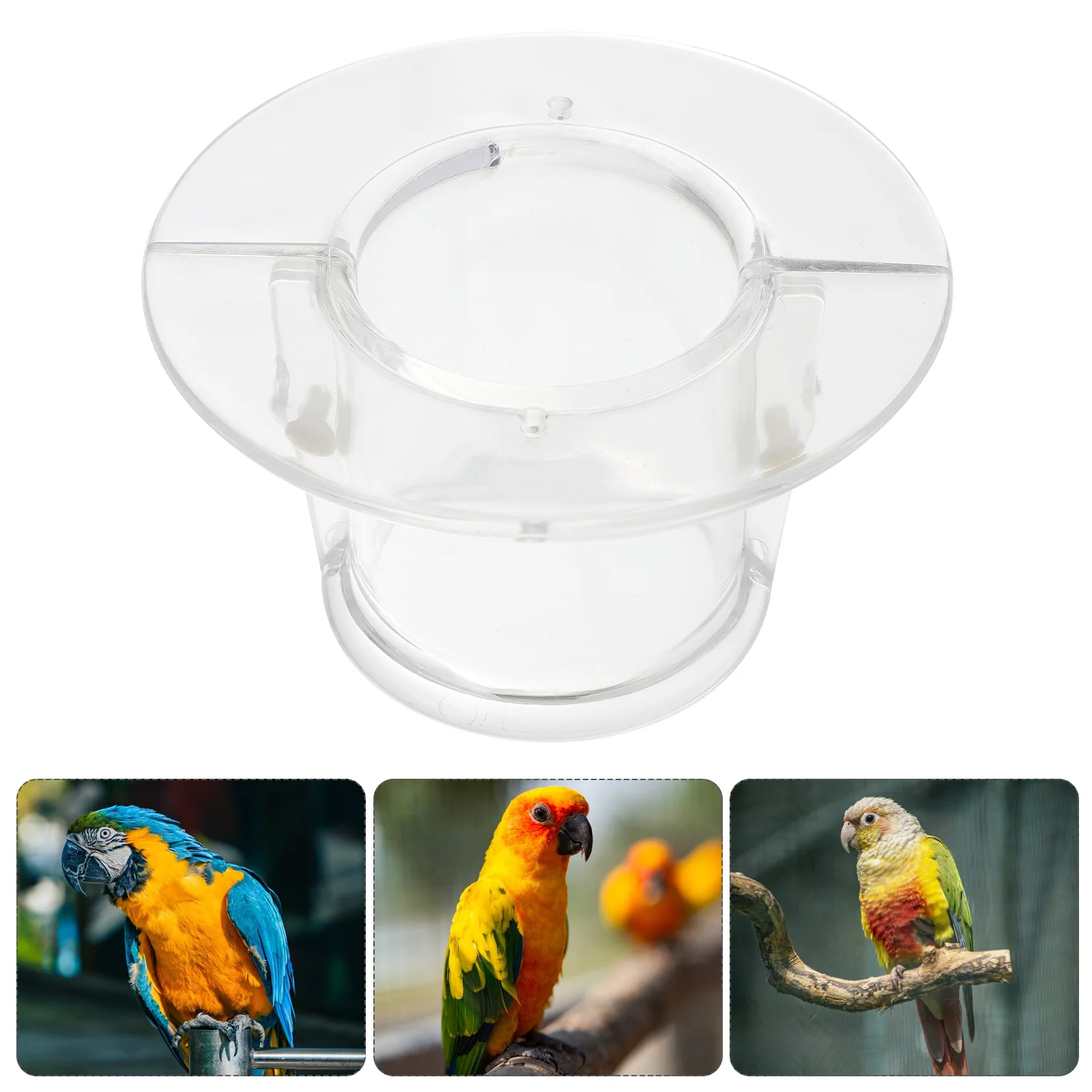 

Bird Anti-Bite Collar Adjustable Acrylic Parrot Neckband Size S for Plucking Prevention Easy to Disassemble