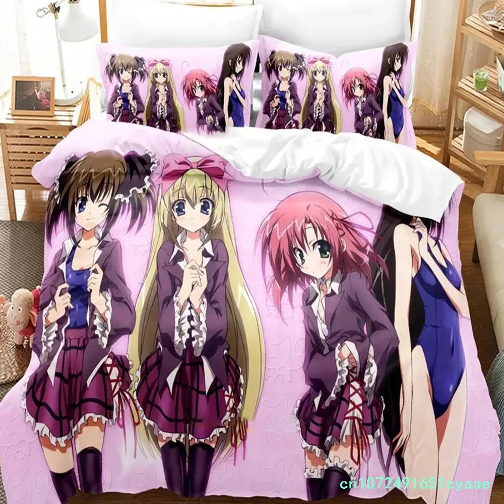 Anime Student Councils Discretion Bedding Set,Duvet Cover Bed Set Quilt Cover Pillowcase,King Queen Twin Size Boys Girls Adults