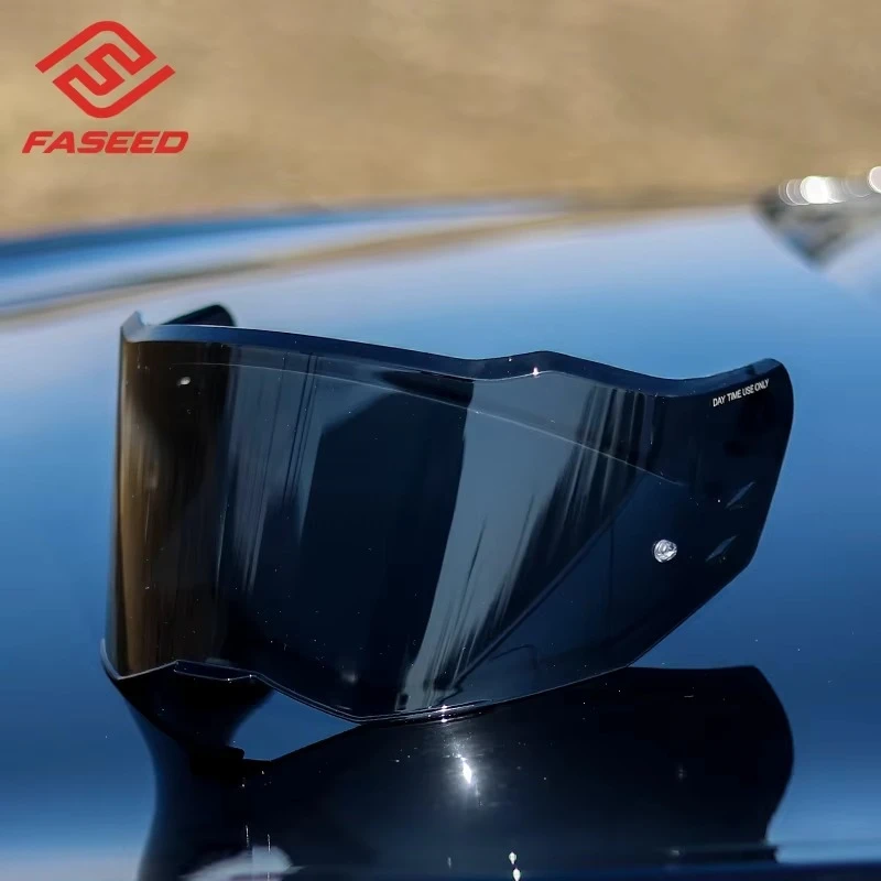 FASEED 862 Carbon Fiber Visor Full Helmet Universal Day and Night Aurora Red and Blue Lens Helmet Accessories