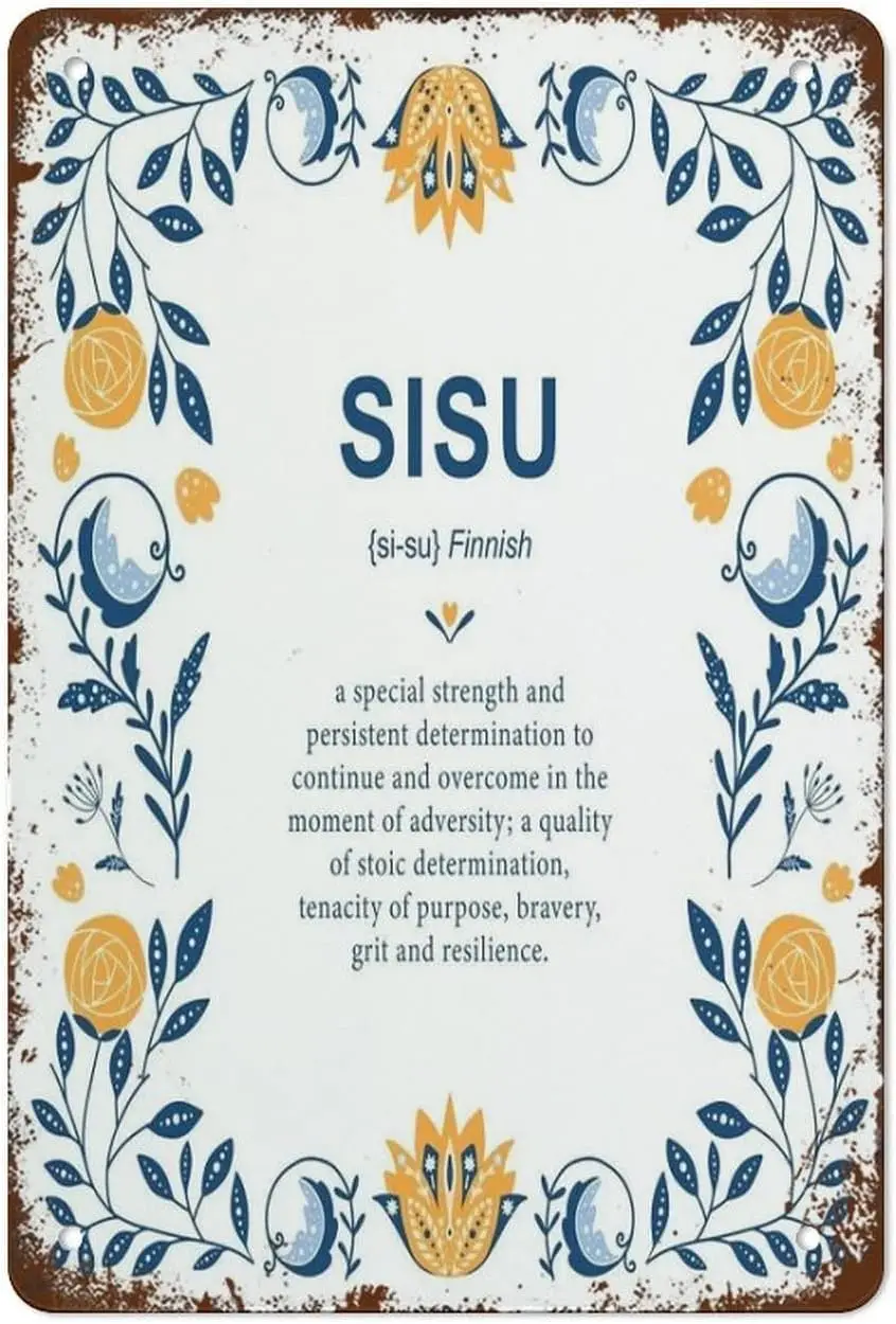 1p, принт Sisu Definition, фінское определение, металлические вывески с скандинавским принтом, металлическая жестяная вывеска, винтажный настенный декор, жестяная вывеска в стиле ретро Funn