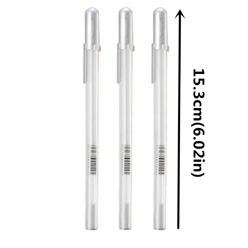 Bolígrafos dibujo profesionales, bolígrafo Gel blanco, juego bolígrafos dibujo para diseño artístico, papel negro, 3