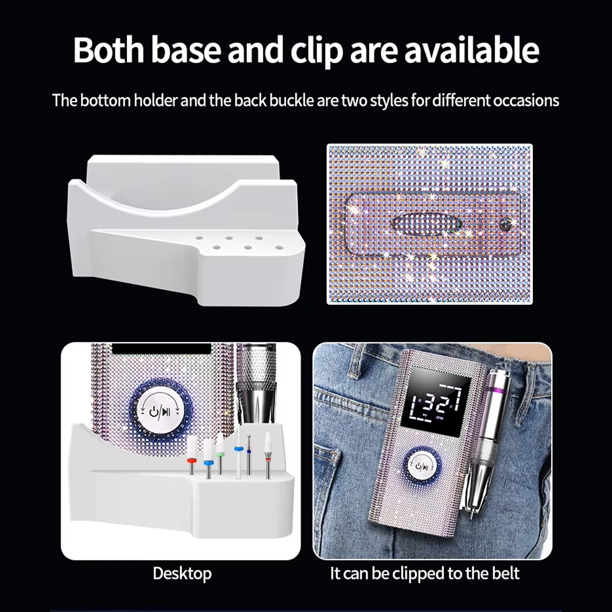 45000RPM Electric Nail Drill Polish File Grind Machine Manicure Pedicure Tool with Bits