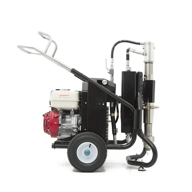 13HP Chrome Coated Gas Engine Airless Paint Sprayer Plaster Coating Painting Machine for Outdoor Construction Equipment